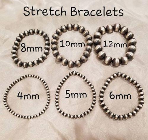 3mm 3 TOTAL NAVAJO PEARLS shops STRETCHY BRACELETS Reserved LISTING